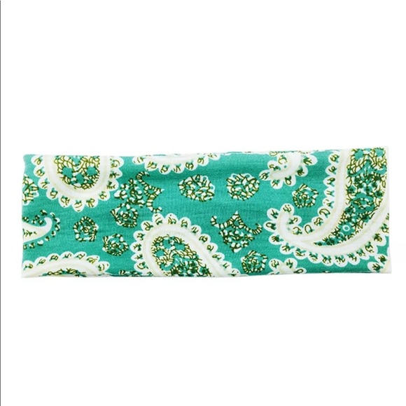 Turquoise paisley headband - Picture 3 of 4